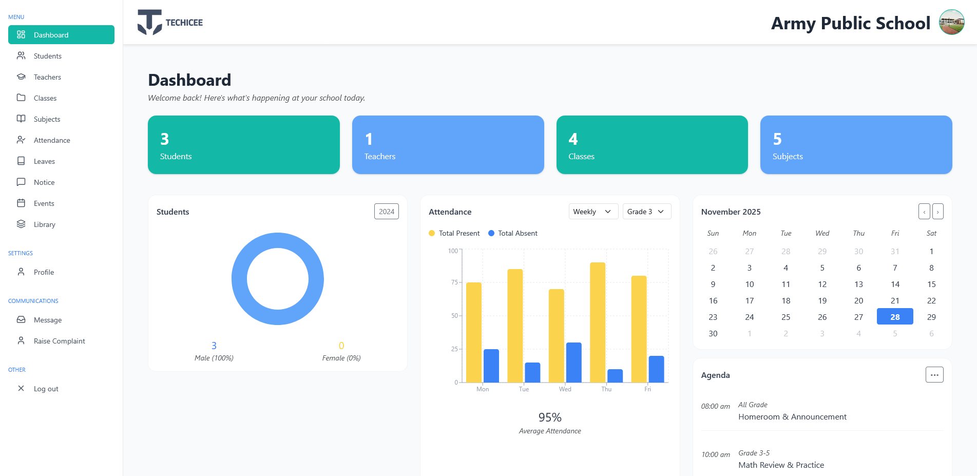 Event Calendar Dashboard