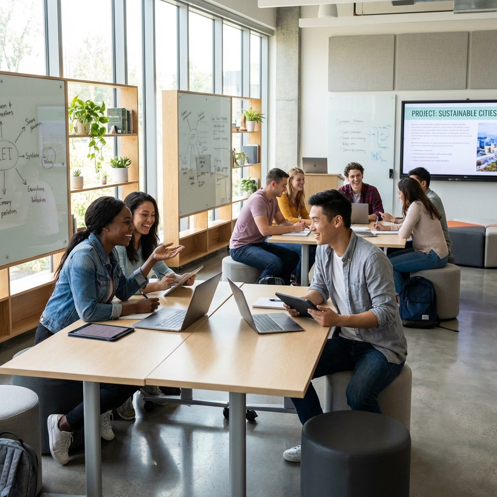 Students using TechIcee